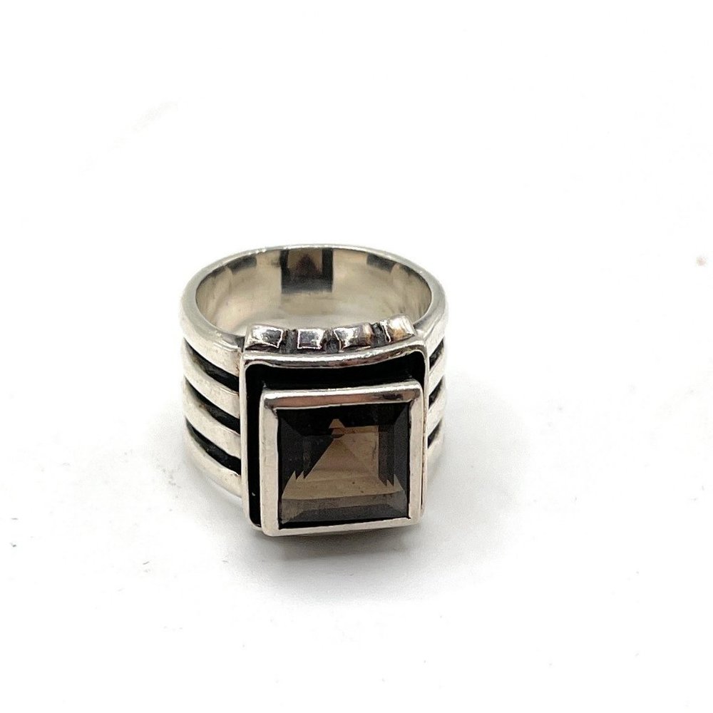 R1041 Retired Silpada Smoky Quartz Ring Size 7